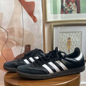 Adidas Samba Black with White Stripes Women’s Sneakers